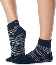 Toesox Ankle Grip Socks teensokken - Roze - 39-42