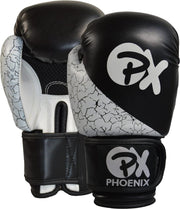Phoenix bokshandschoenen zwart wit 8oz