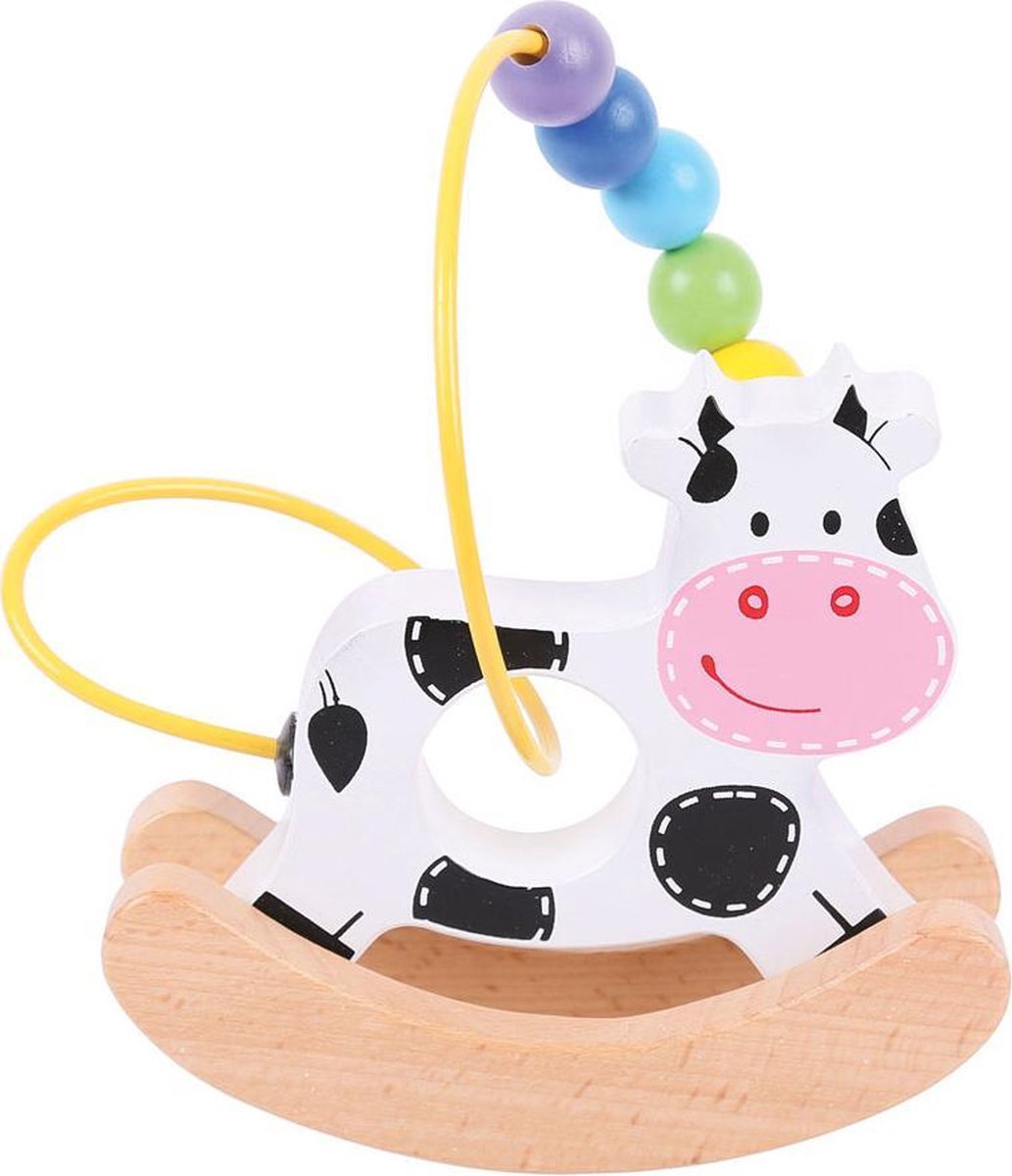 Bigjigs Cow Rocking Bead Frame