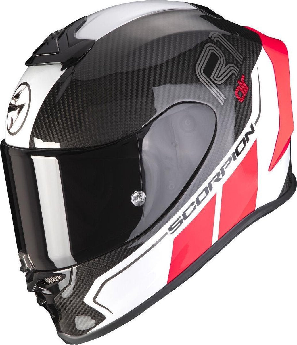 Scorpion EXO-R1 Carbon Corpus II Black Neon Red Full Face Helmet M