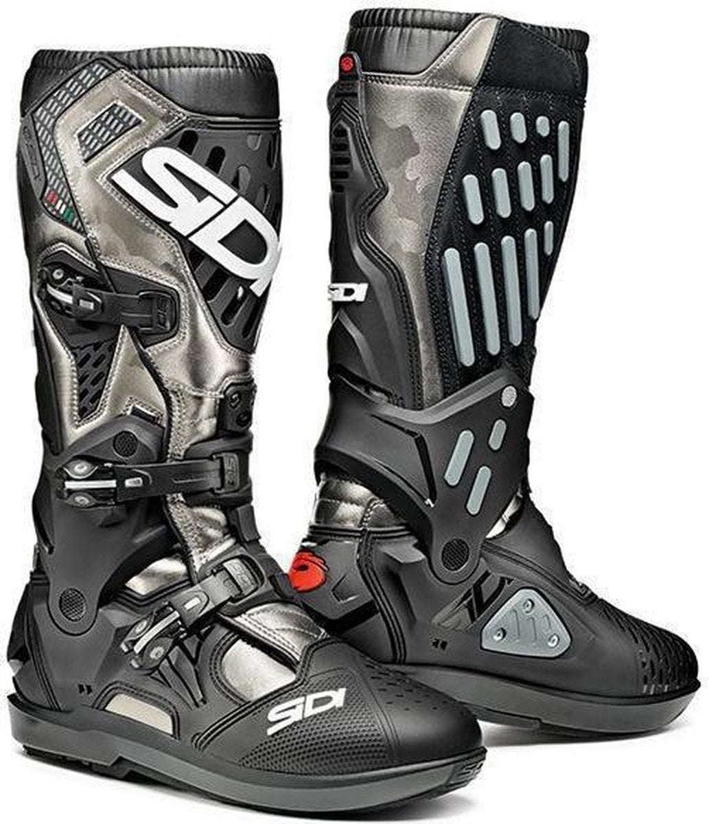 Sidi Atojo SRS Lead Grey Black Motorcycle Boots 44