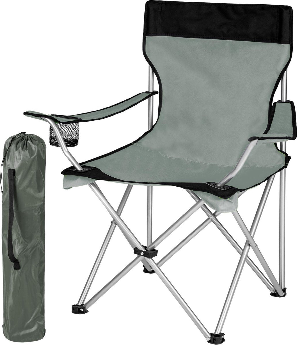 Tectake Stoel Basic Campingstoel - Grijs;Zwart