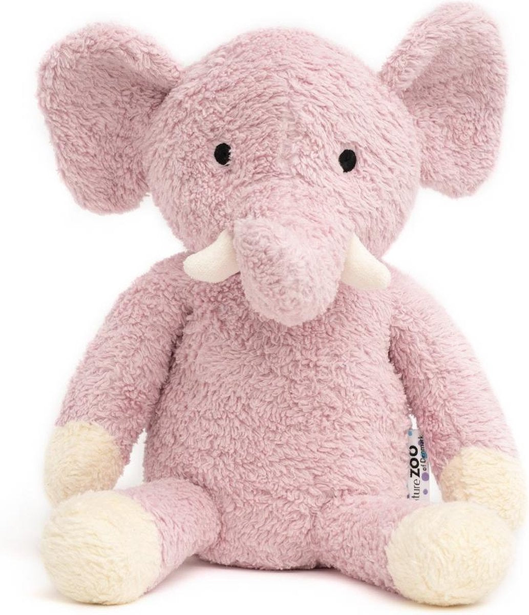 Naturezoo Knuffeldier Olifant 18 Cm Katoen Roze