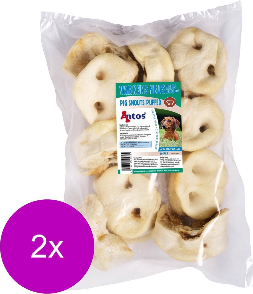 Antos Varkensneus Gepoft Varken - Hondensnacks - 2 x 10 stuks