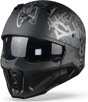 Scorpion Covert-X Wall Matt Black Silver Jet Helmet M
