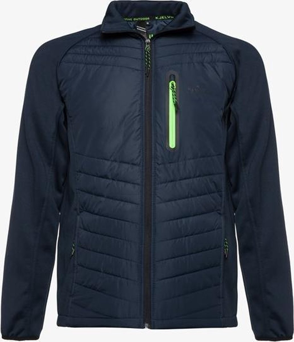 Kjelvik heren softshell jas - Blauw - Maat S - Winddicht - Ademend materiaal