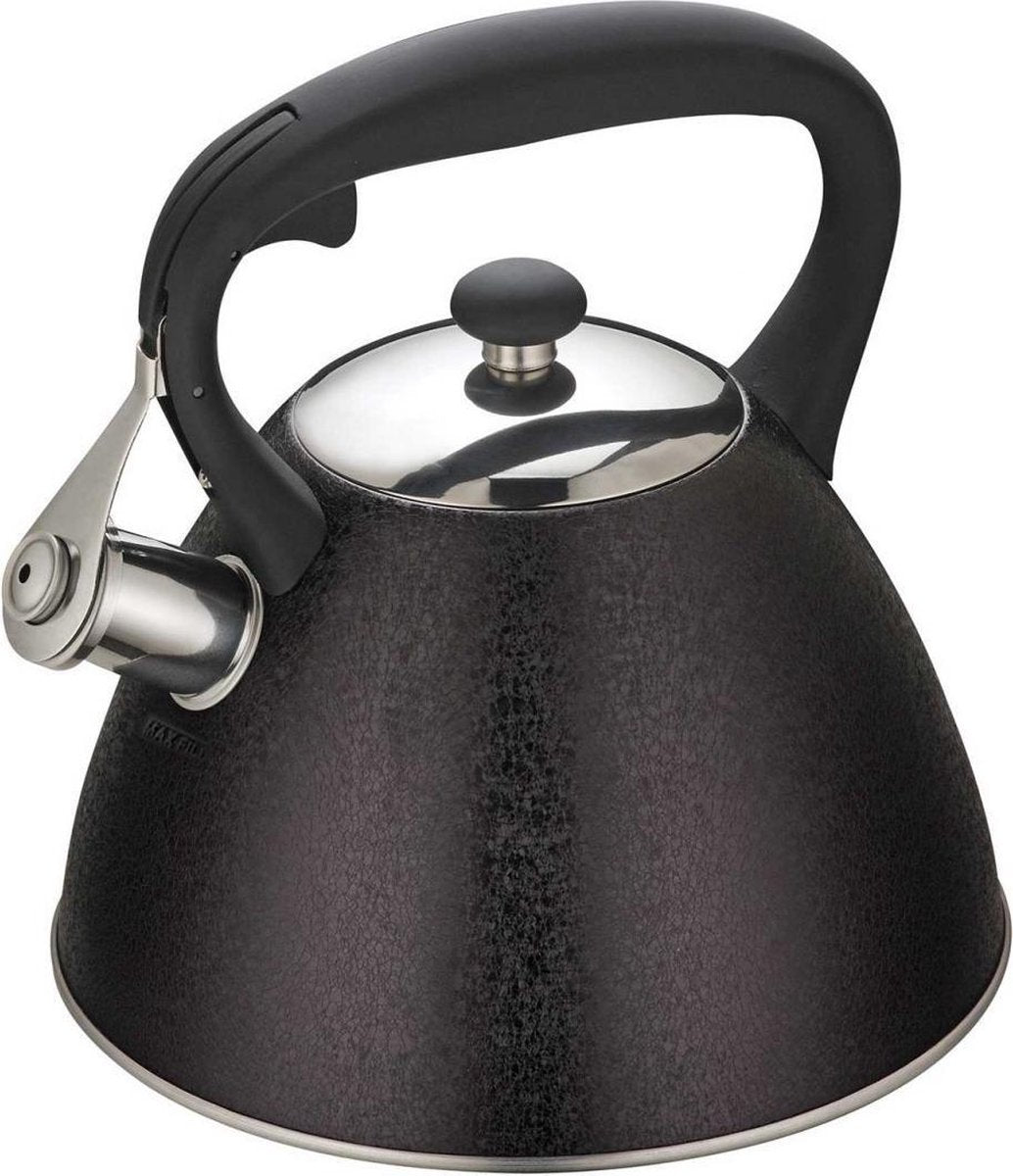 Kinghoff 7350 - Fluitketel - Cracking zwart - 3.0 liter