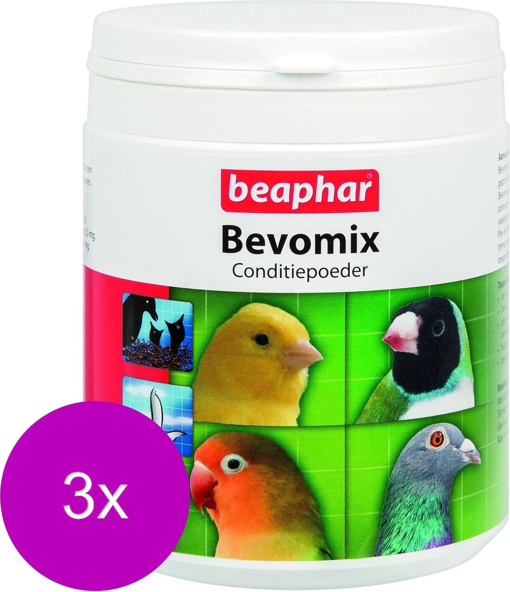 Beaphar Bevomix - Vogelsupplement - 3 x 500 g