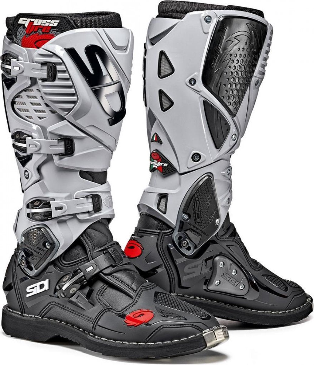 Sidi Crossfire 3 Black Ash Motorcycle Boots 46