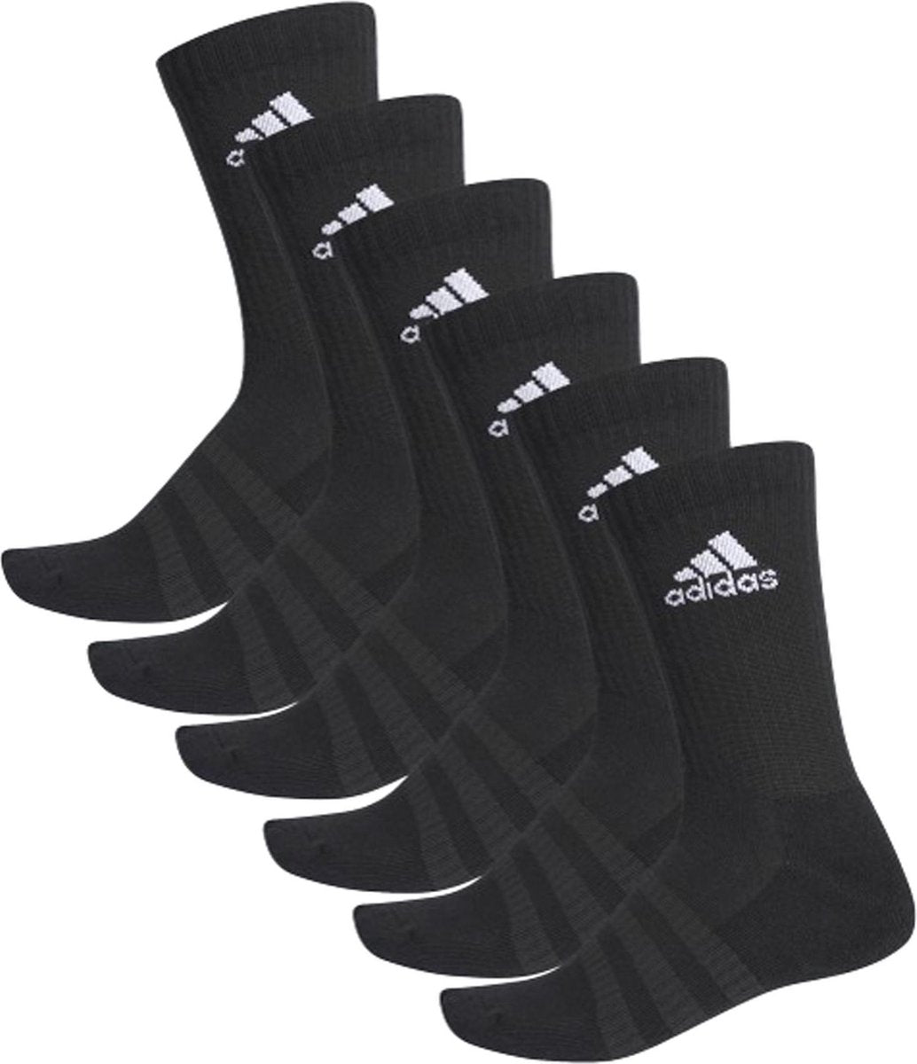 adidas Cushion Crew Sokken (regular) - Maat 37-39 - Unisex - zwart/ wit