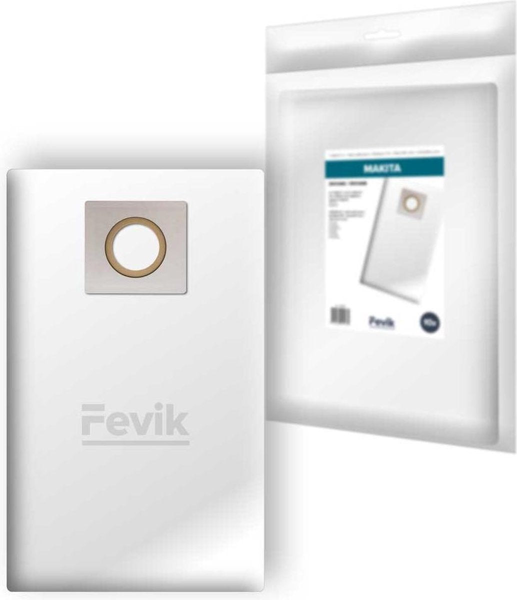 Fevik - Makita DVC660 / DVC665 series - Stofzuigerzakken - 10 stuks - Als origineel: 191C26-2