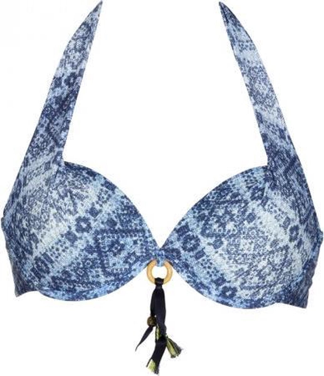 Lingadore Indigo Halterneck BH - jeans print - 40E