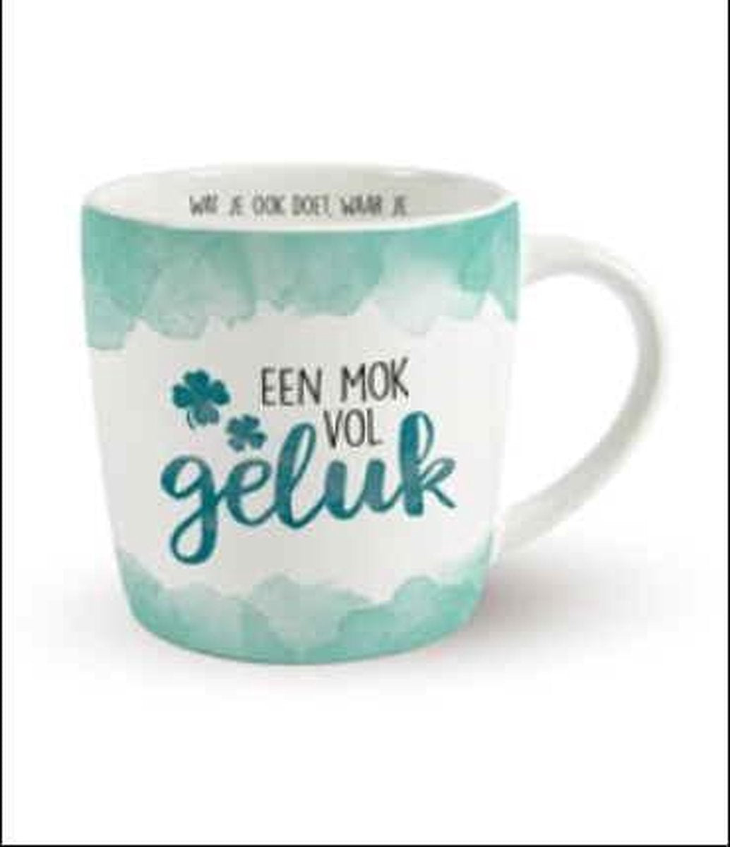 Enjoy Mok - Een mok vol geluk - In cadeauverpakking met gekleurd lint - GRATIS: zijden lint met de tekst: "Speciaal voor jou"