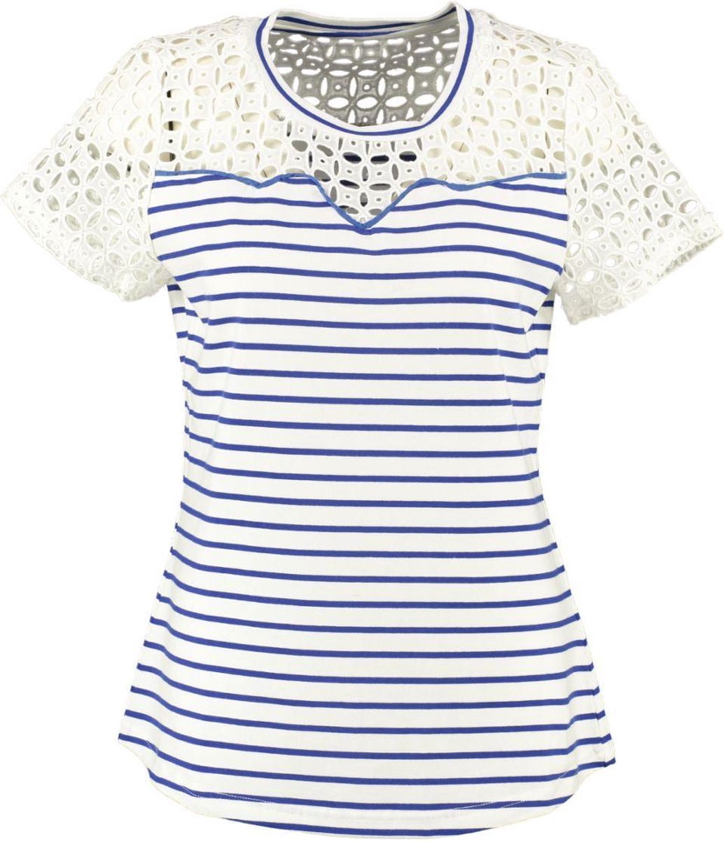 Aaiko stretch shirt met blauwe strepen - Maat XL