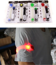 Sport armband met NEON LED Hardlopen Verstelbaar Handig Veilig-Inclusief Batterij- Knipperend of Brandend - Fietsen Veiligheid-- ook voor Kinderen Buiten Spelen Veiligheid-WATERBESTENDIG-ORANJE