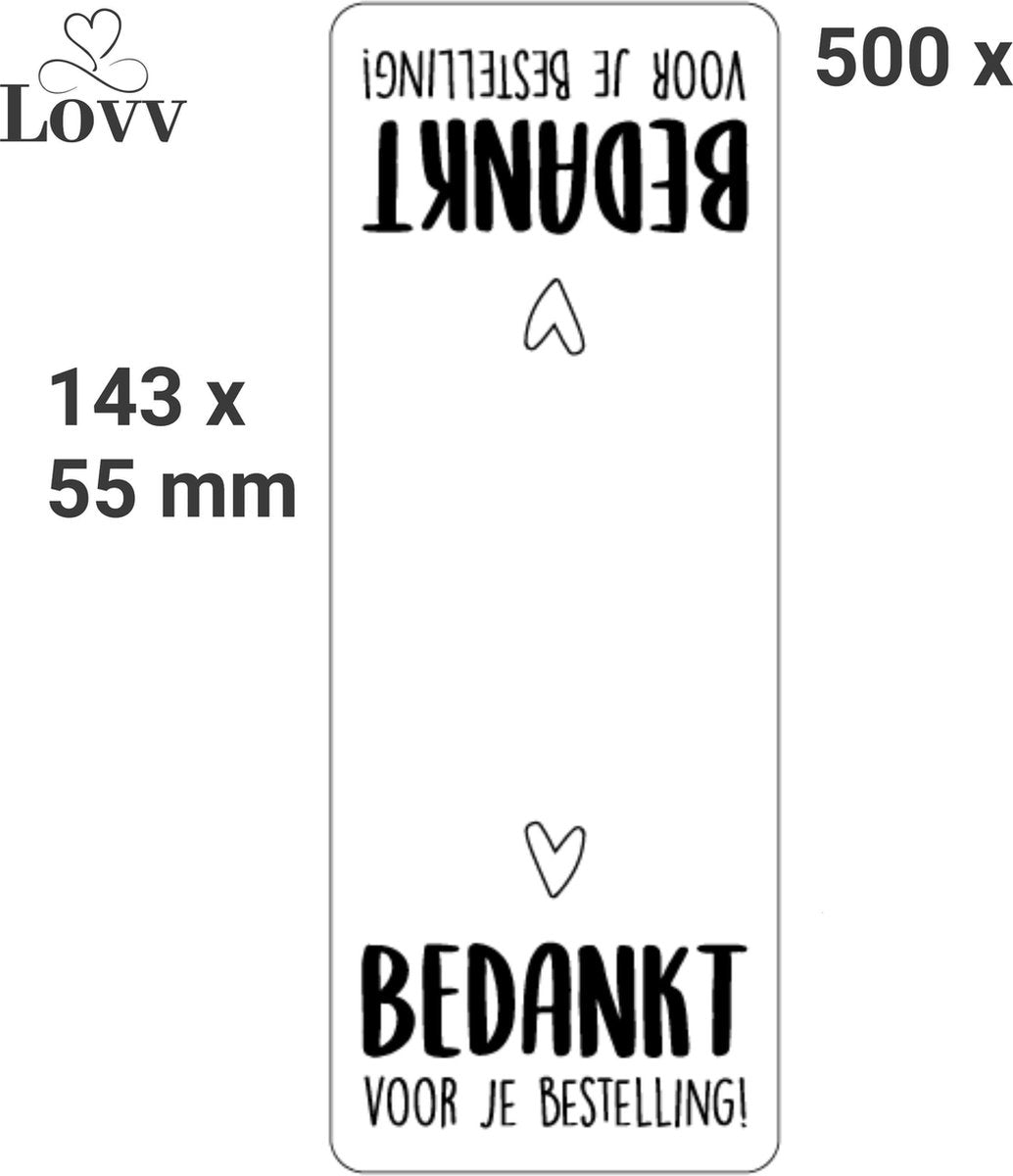 Sluitstickers-Sluitzegel-Bedankt Stickers-"Bedankt Voor Je Bestelling" -500 Stuks-14
