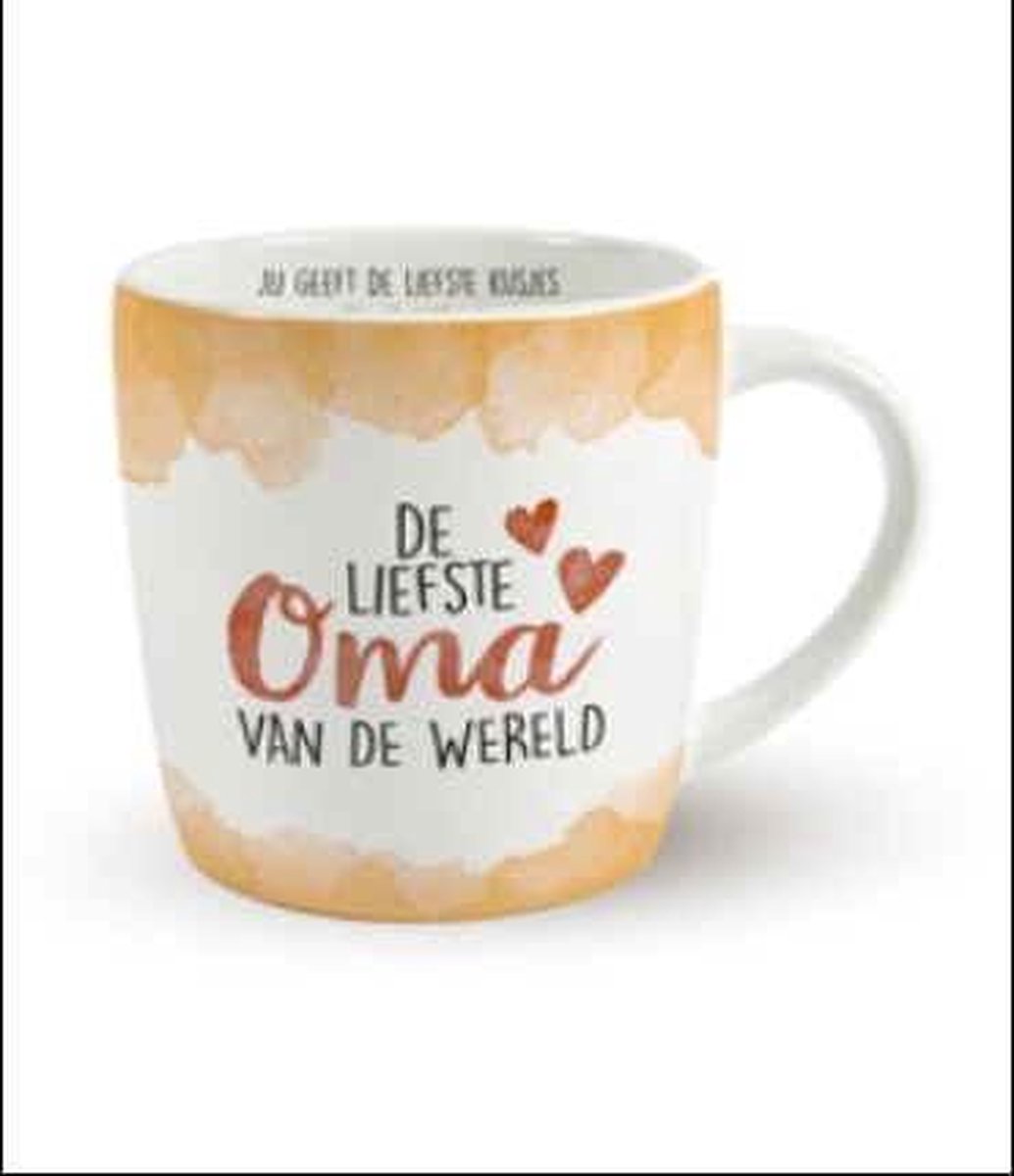Enjoy Mok - Liefste Oma - Gevuld met een luxe cocktailmix - In cadeauverpakking met gekleurd lint - GRATIS: zijden lint met de tekst: "Speciaal voor jou"