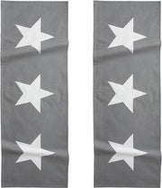 DDDDD Étoile Tafelloper - 50 x 150 cm - Grijs - 2 Stuks