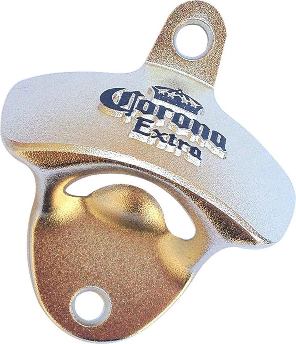 Corona bieropener met muurbevestiging