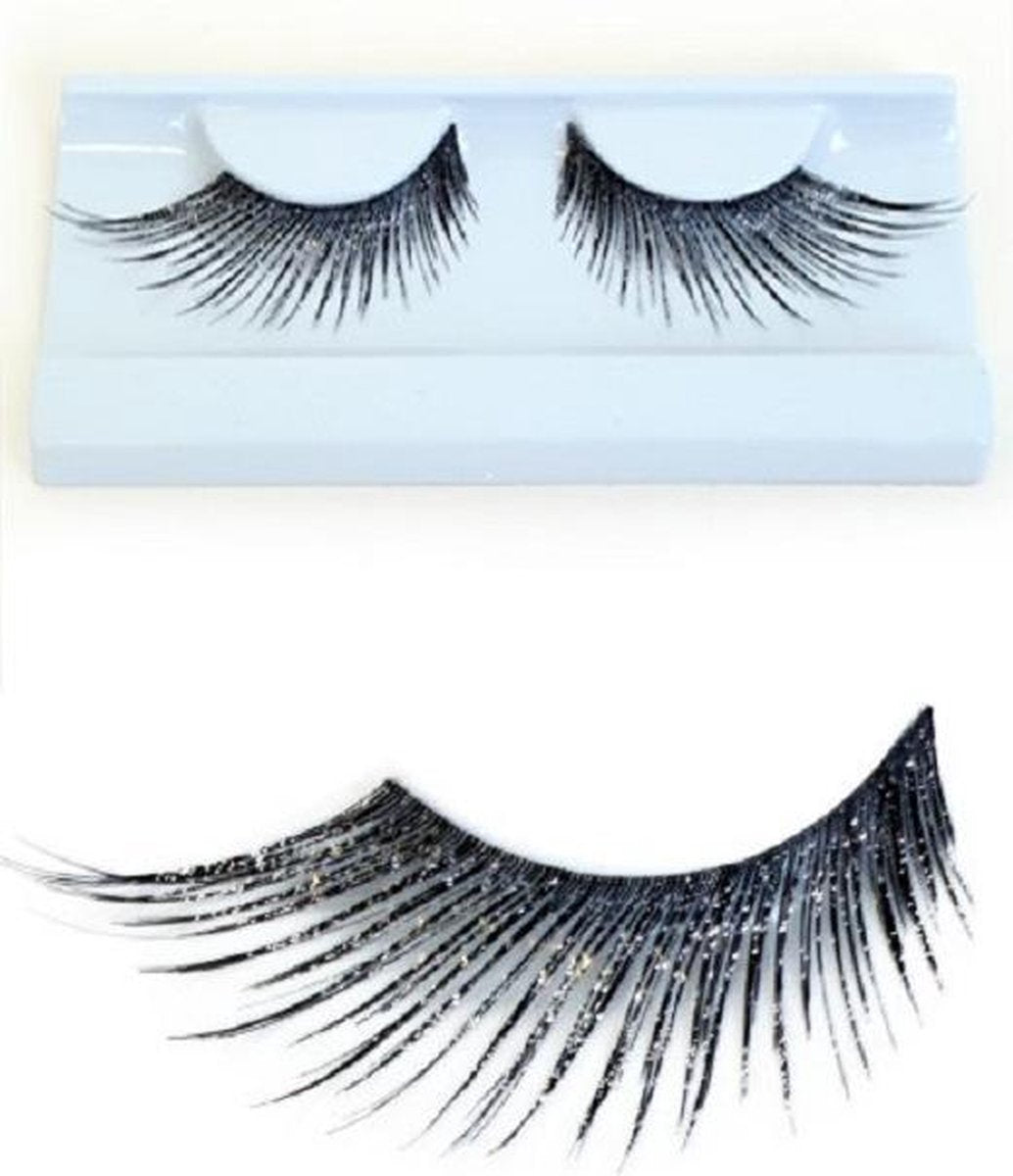 Wimpers Zwart met glitters