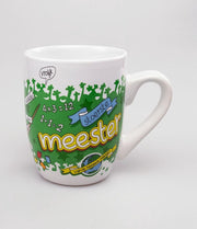 Einde schooljaar - Mok - Meester - In cadeauverpakking met gekleurd lint