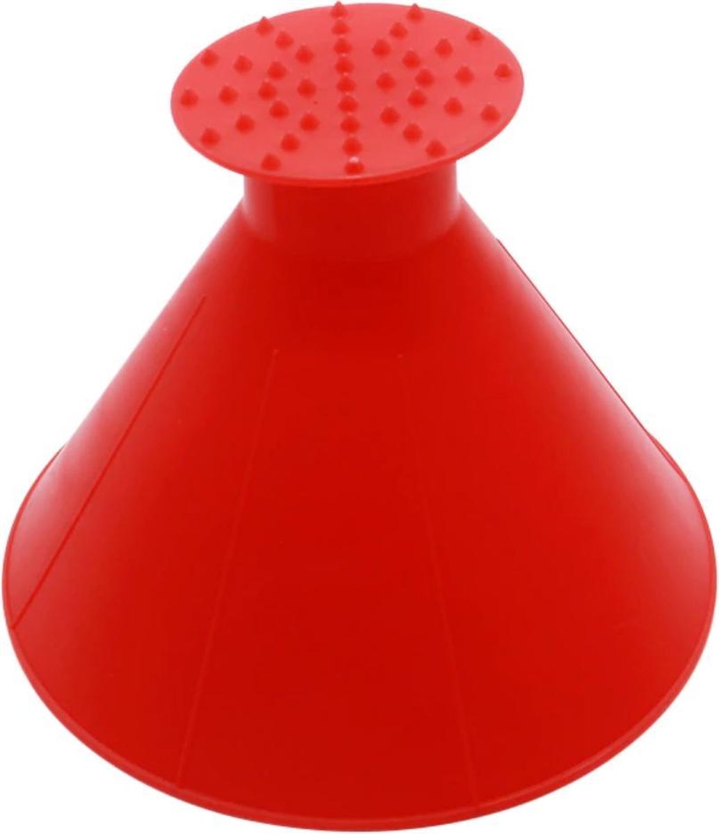 Ijsbreker - Trechter - 360º Sneeuw/Ijs Krabber - Auto Ruitenkrabbers - Rood