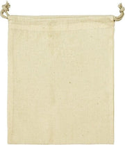 Canvas opbergzakje met koord 10 x 14 cm - Bedrukbaar canvas zakje