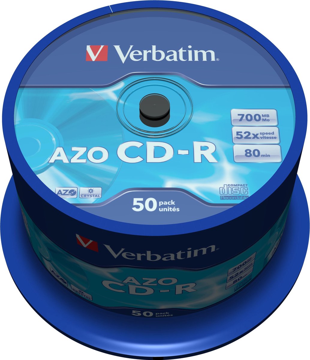 CDR 80 min. 700 Mb 48X op spindel van 50 stuks (Verbatim)