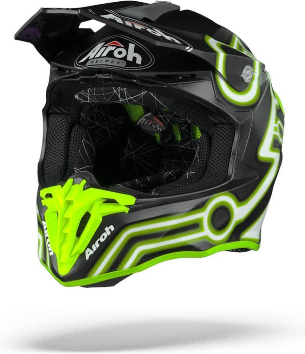 Airoh Twist 2.0 Neon Yellow Matt Motocross Crosshelm - Motorhelm - Maat XXL