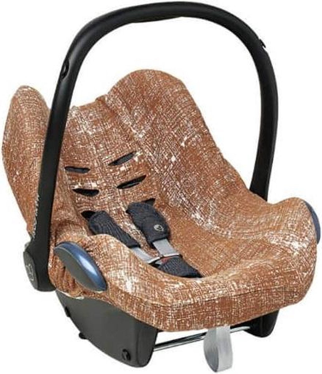 Meyco autostoelhoes groep 0 - Fine lines camel