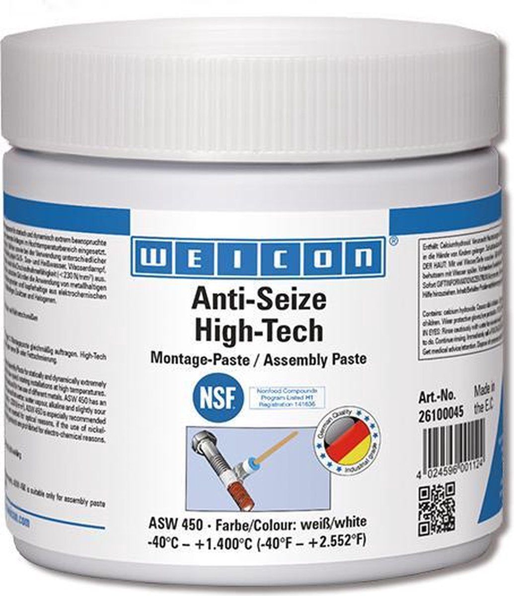 Weicon Anti-Seize ''High Tech'' ASW450 Montagepasta 450g