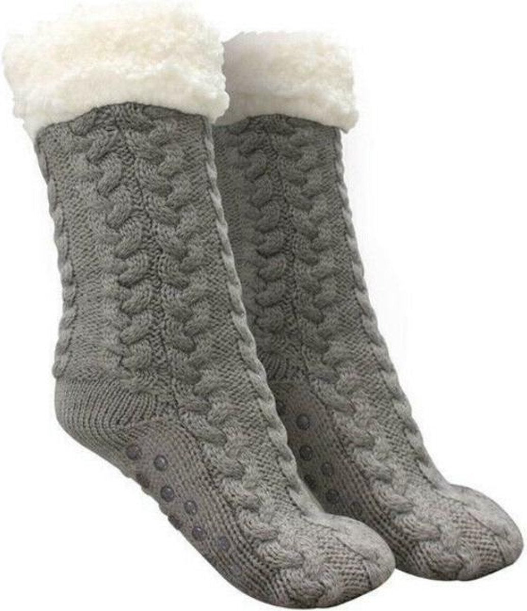 Huissokken Dames - Huissokken Antislip Dames - Huissok Grijs - SEVEND®