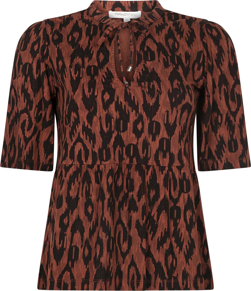 Tramontana | Volant Top | Print Browns | Maat L