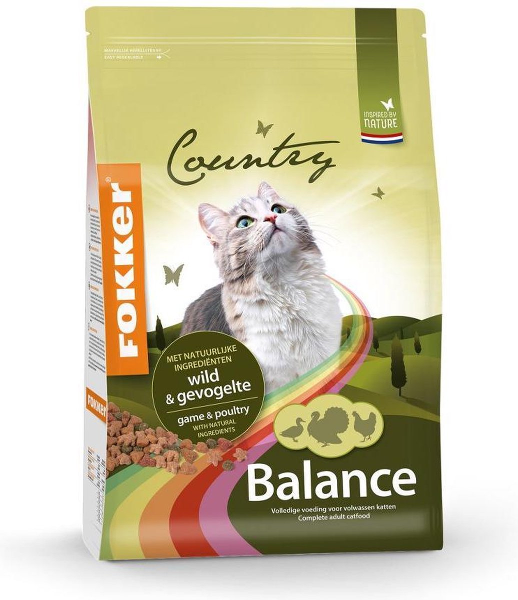3x Fokker Country Balance Wild en Gevogelte Kattenvoer 2