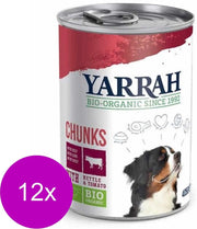 Yarrah Bio Hondenvoer Brokjes In Saus - Kip & Rund - Hondenvoer - 12 x 405 g