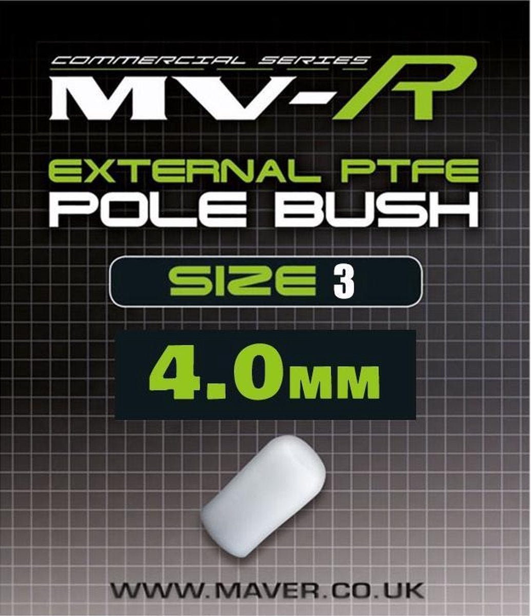 Maver MV-R External Pole Bush - Maat 3 - 4.0mm - Wit