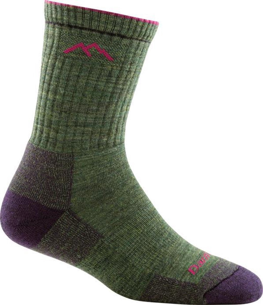 Darn Tough Hiker Micro Crew Cushion Wandelsokken Dames Groen