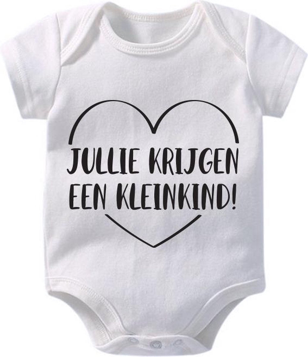 Hospitrix Baby Rompertje met Tekst Jullie Krijgen een Kleinkind| 0-3 maanden | Korte Mouw | Cadeau voor Zwangerschap