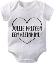 Hospitrix Baby Rompertje met Tekst Jullie Krijgen een Kleinkind| 0-3 maanden | Korte Mouw | Cadeau voor Zwangerschap