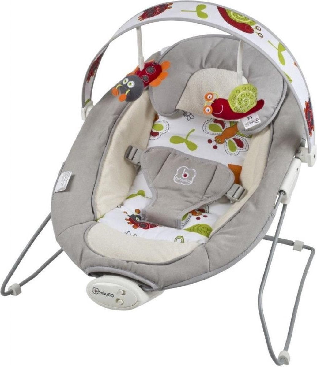 Babygo Cozy Grey Wipstoel met Muziek en Trilfunctie