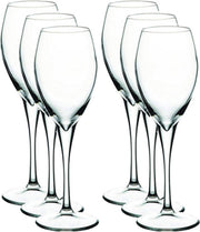 18x Luxe wijnglazen voor witte wijn 210 ml Monte Carlo - 21 cl - Witte wijn glazen - Wijn drinken - Wijnglazen van glas