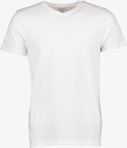 Unsigned heren T-shirt V-hals organic katoen - Wit - Maat L