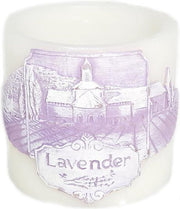 Witte lavendel veld geurend wax windlicht 95/100 (incl. 1 stuk 3 uurs theelicht)
