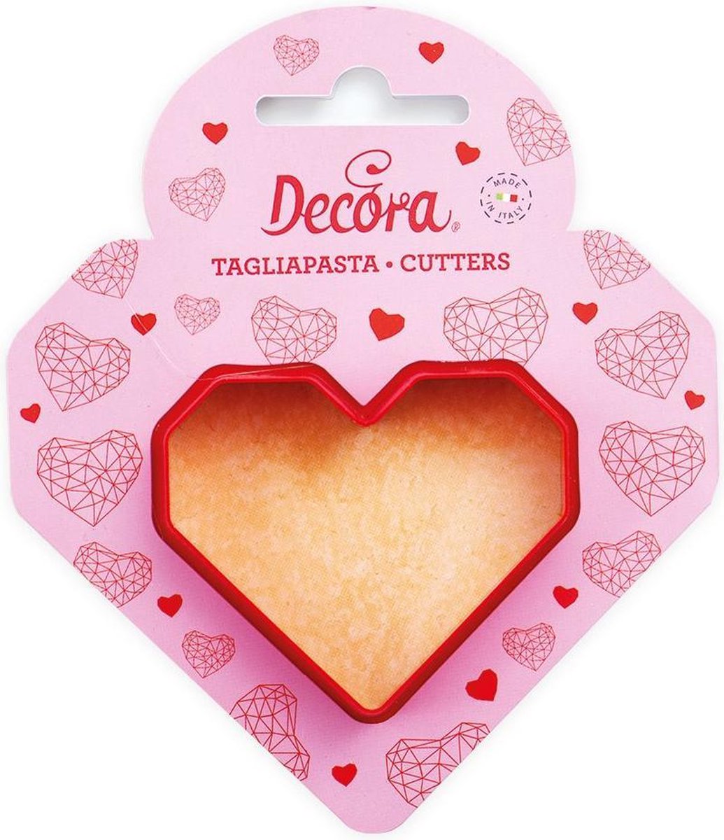 Decora Koekjes Uitsteker Geometric Hart 8x5x2