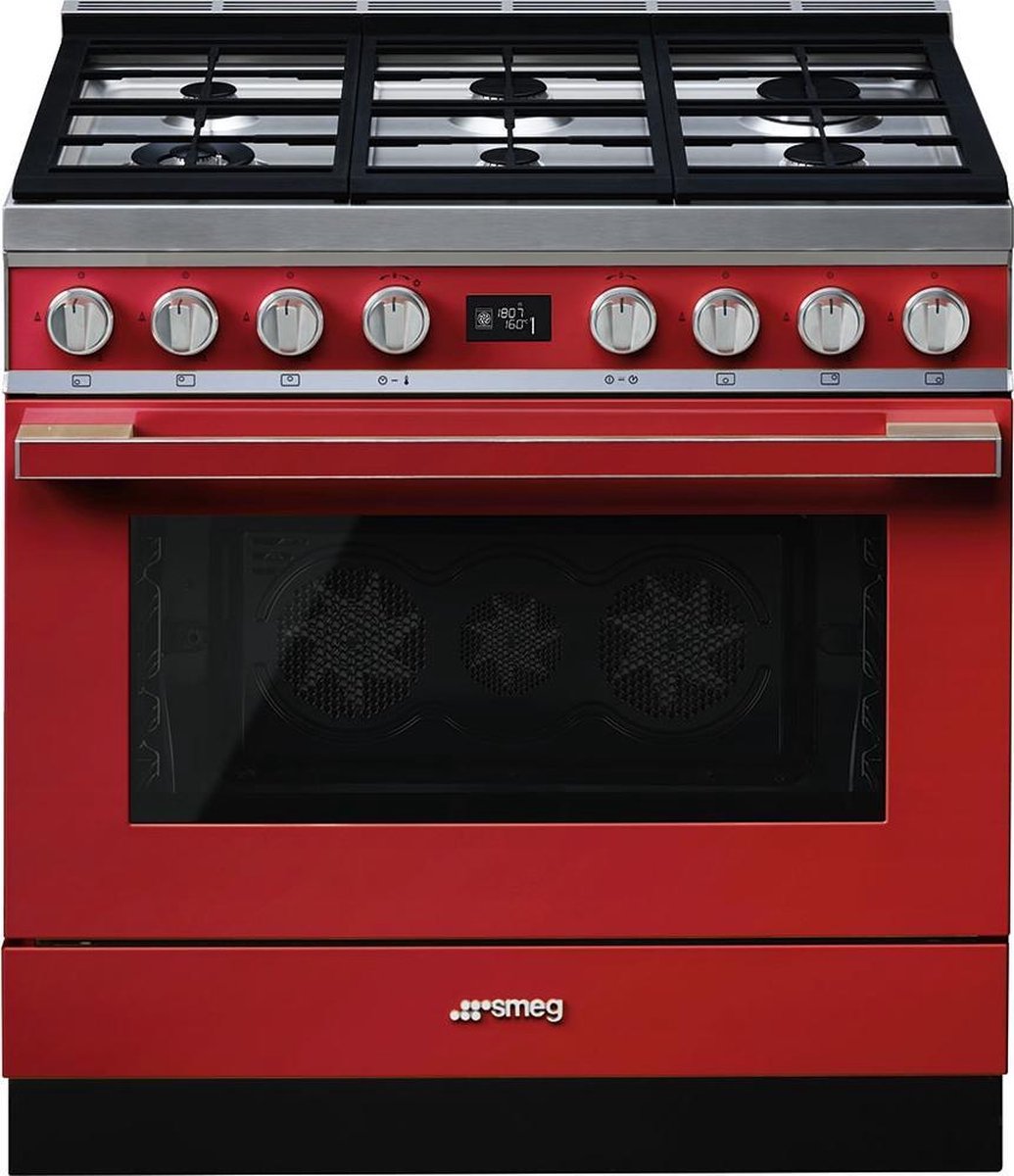 SMEG FORNUIS 90X60 ROOD CPF9GMR