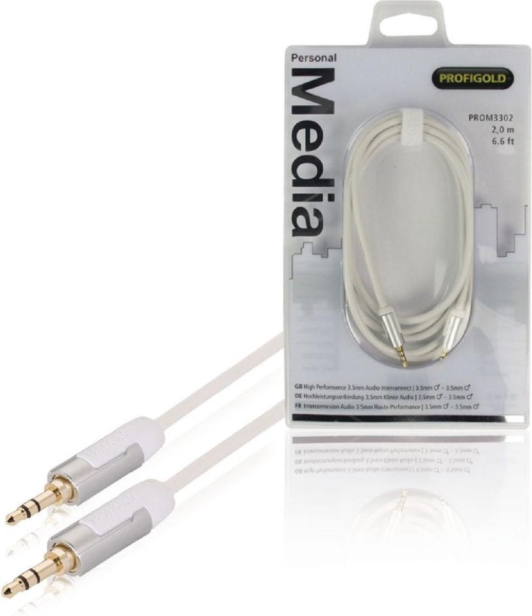 Profigold PROM3302 2m 3.5mm 3.5mm Wit audio kabel
