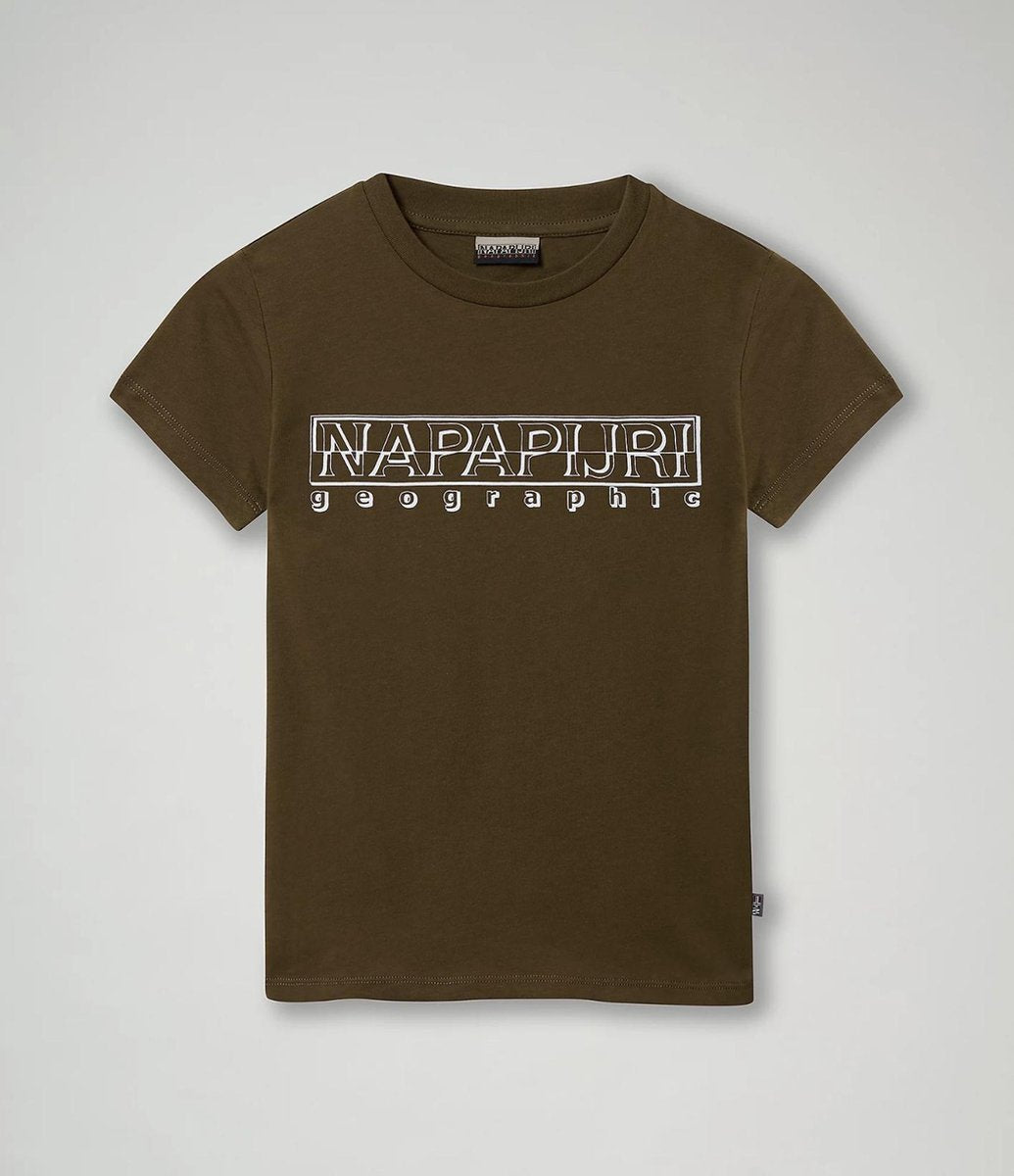 Napapijri K Soli Ss Sum Green Way Kids T-shirt Groen