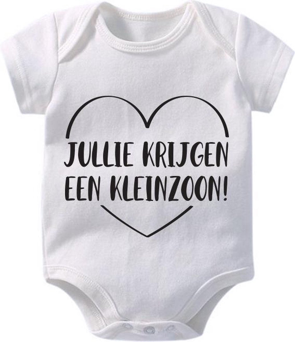 Hospitrix Baby Rompertje met Tekst Jullie Krijgen een Kleinzoon| 0-3 maanden | Korte Mouw | Cadeau voor Zwangerschap
