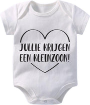 Hospitrix Baby Rompertje met Tekst Jullie Krijgen een Kleinzoon| 0-3 maanden | Korte Mouw | Cadeau voor Zwangerschap