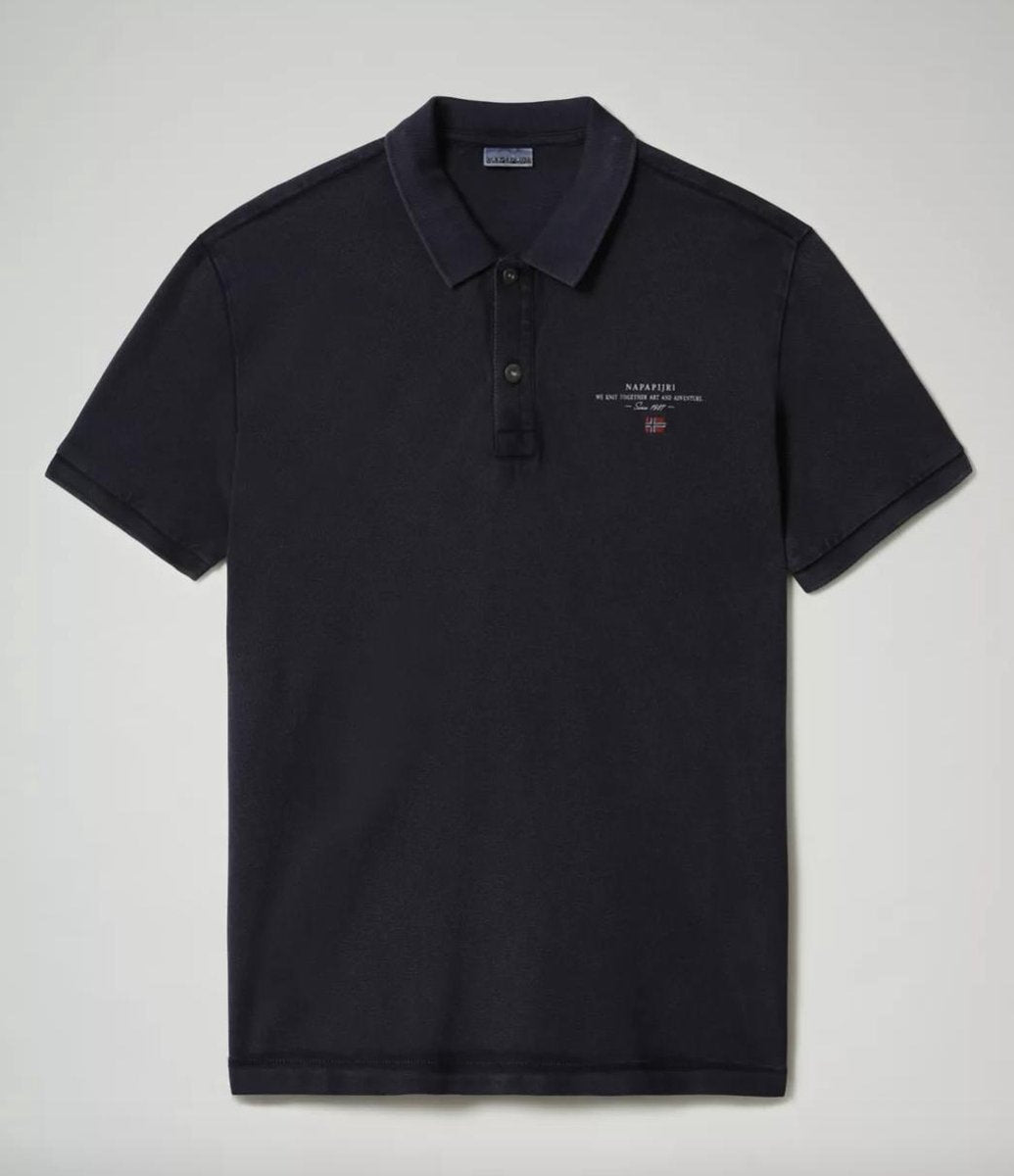 Napapijri Polo Elbas Korte Mouw Marine Blauw (NP0A4FA2 - 1761)